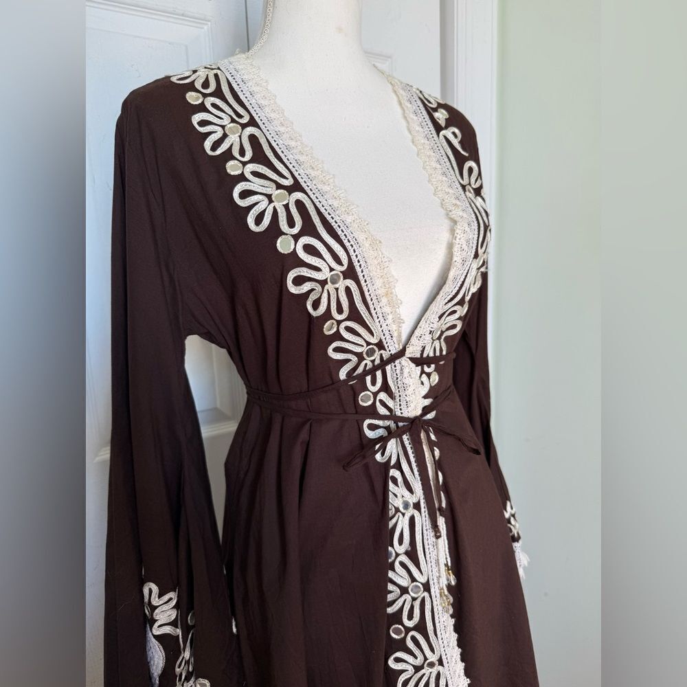 Taj Brand Luxury Resort-wear Bohemian Robe/ Jacket Large